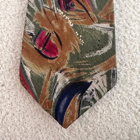 Hardy Amies Luxury Abstract Silk Designer Necktie London Vintage Retro Deco - Picture 1 of 7